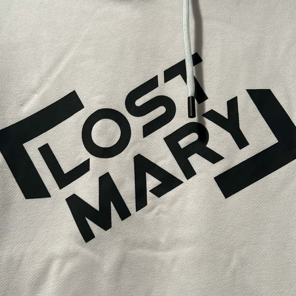 🔥NWOT Unisex White Black Logo Sweatshirt Hoodie Size XXL - Picture 3 of 16